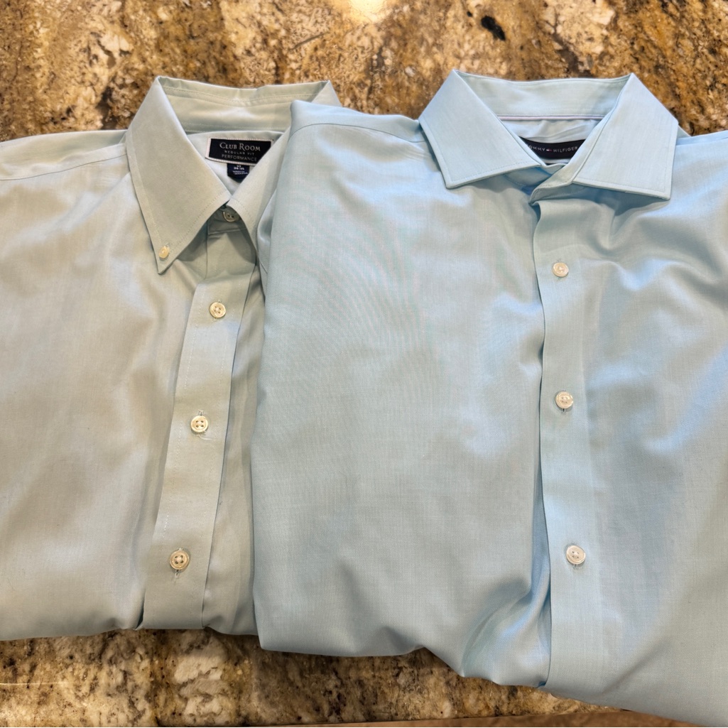 Lot Of 2 Button Down Dress Shirts Hilfiger And Club Room 17. 34/35 Xl